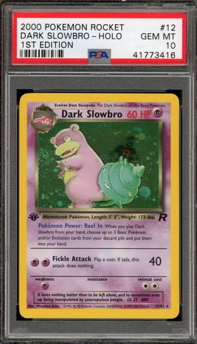 Dark Slowbro (1st Edition) graded PSA 10 for sale on eBay