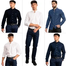 Gant Mens Formal Shirts Long Sleeve Regular Fit Top Cotton Smart Shirt UK S-2XL