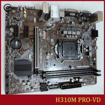 FOR MSI H310M PRO-VD DDR4*2 LGA1151 DVI-D VGA 32GB m-ATX Ｍotherboard Test OK