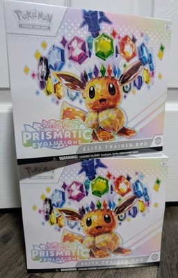 2x Pokémon TCG Scarlet & Violet Prismatic Evolutions Elite Trainer Box ETB