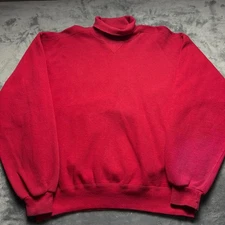 Vintage L.L. Bean by Russell Athletic Sweatshirt Mens XLT Red Cotton Turtleneck