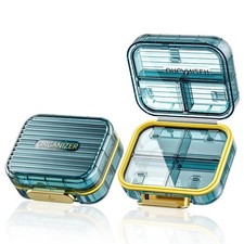 Small Pill Box, Travel Pill Case, Daily Pill Container for Purse Pocket, Mois...