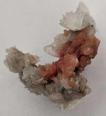 Grey & White Colemanite w pale Orange Calcite Borax Mine, Boron, CA