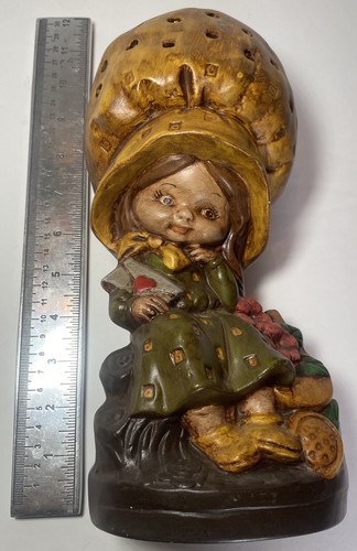 Creepy Bonnet Hat Girl Lamp Light READ 11” - Picture 4 of 15