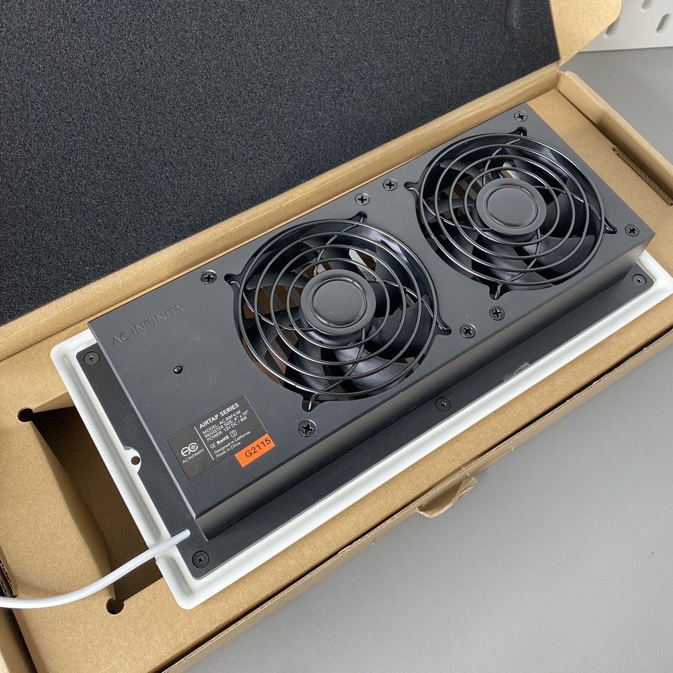 AC Infinity ACRBF4W Airtap T4 Quiet Register Booster Fan System White