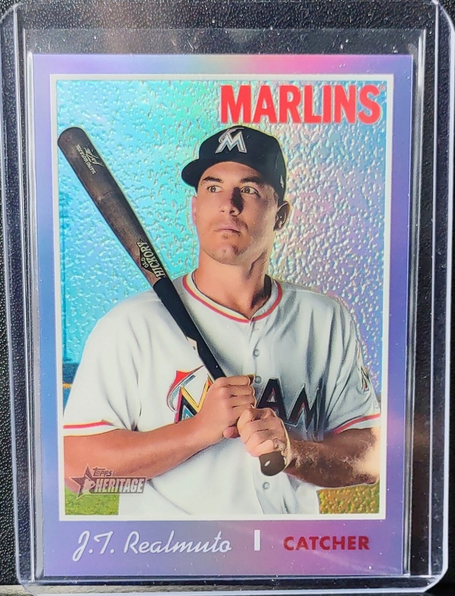 2019 Topps Heritage Chrome J.T. Realmuto Purple #THC-453 Miami