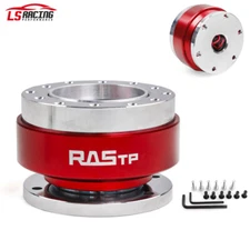 Red Universal Car Steering Wheel Ball Quick Release Hub Adapter Snap Off Kit
