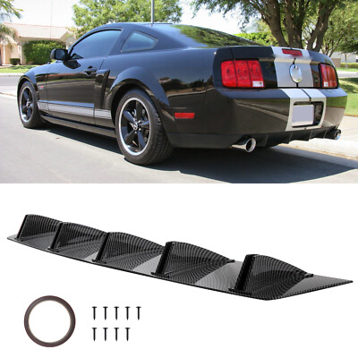 #ad For Audi TT TTS TT RS Carbon Look Rear Bumper Diffuser Splitter Shark Fin $32.99