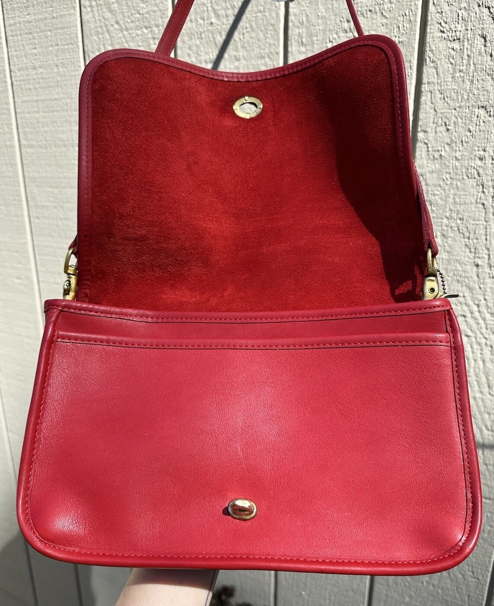 Vintage Coach Bag NYC Convertible Clutch 9635 red | eBay