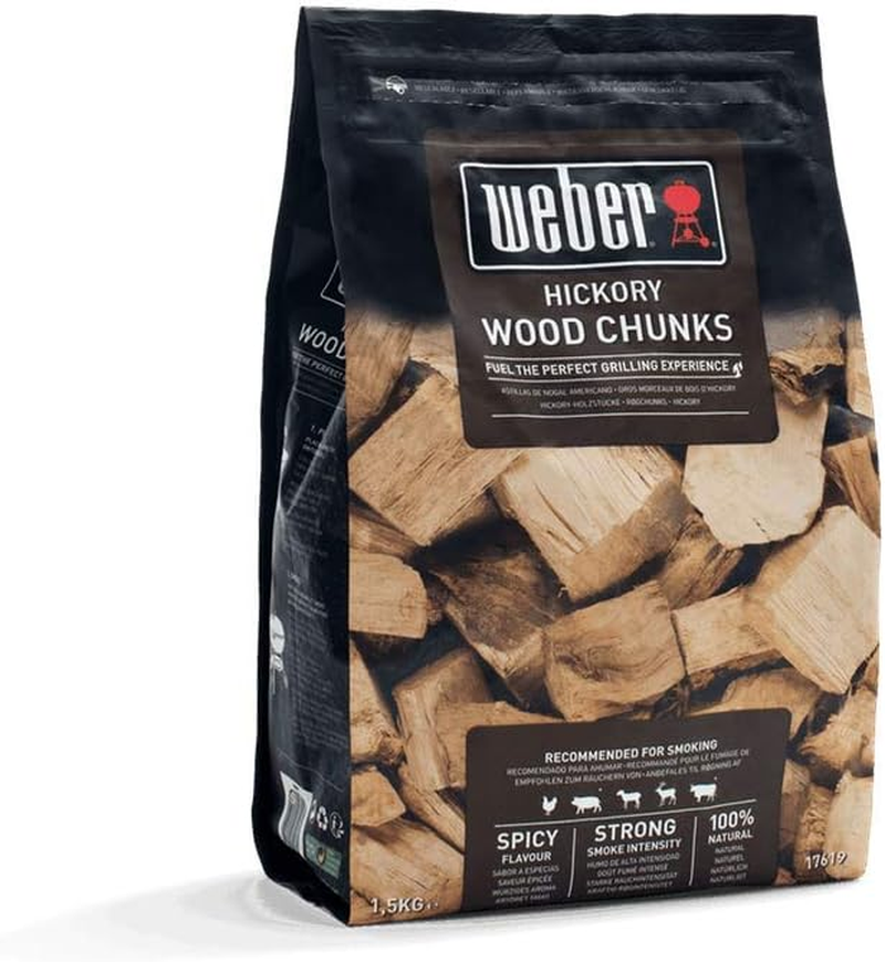 Weber Hickory Wood Chunks Pack) for Smoking Poultry, Pork