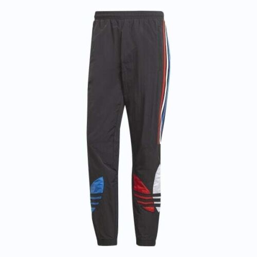 adidas Originals Adicolor Tricolor Woven Black Retro Nylon Track Pants Men Size - Picture 1 of 3