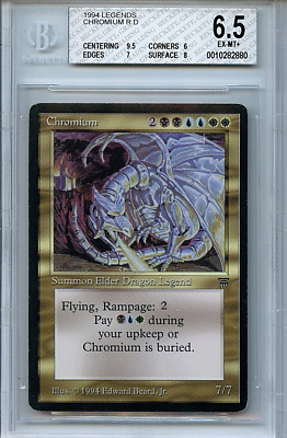 MTG Legends Chromium BGS 6.5 EX-MT+ with 9.5 centering WOTC card