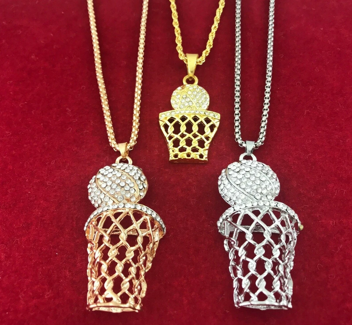 Iced out hotsell basketball chain