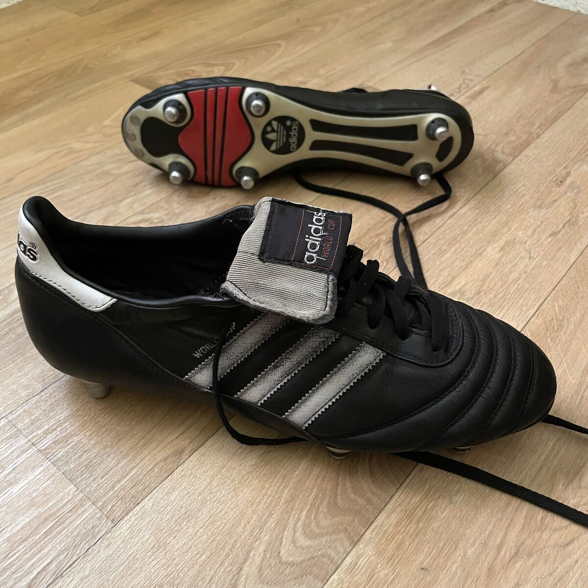 VINTAGE Adidas World Cup 1995 SOCCER Cleats SHOES Made in VINTAGE Adidas World Cup 1995 SOCCER Cleats SHOES Made in