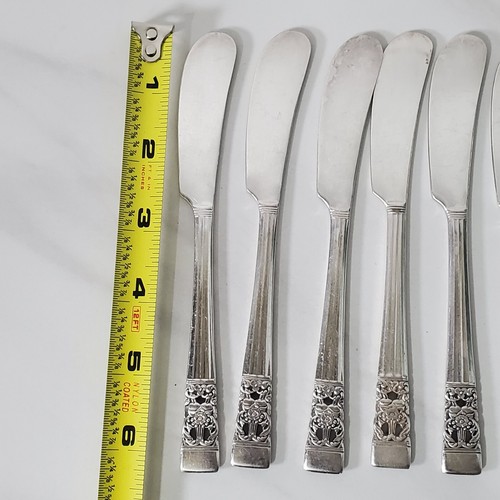 Vintage Oneida Community Hampton Court Silver Plated Butter Spreader Set of 8 - Picture 11 of 11
