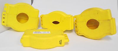 Emed AGV3 Wheel Valve Lockout Device Yellow Valve Handles Up To 1-6½'' (Lot of 4)