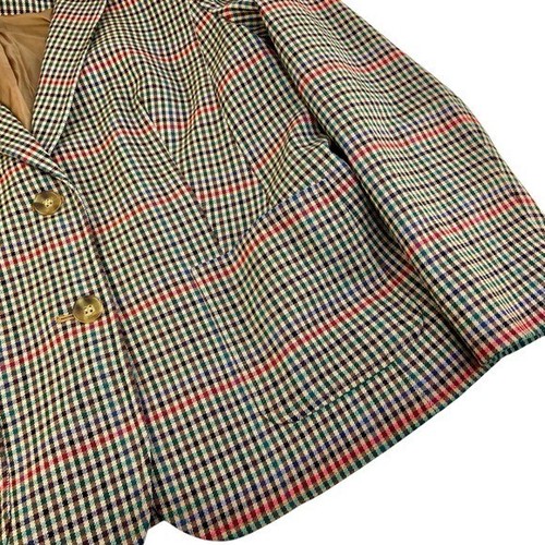 Size 16W Talbots Brown Plaid Academia Blazer - Picture 4 of 6