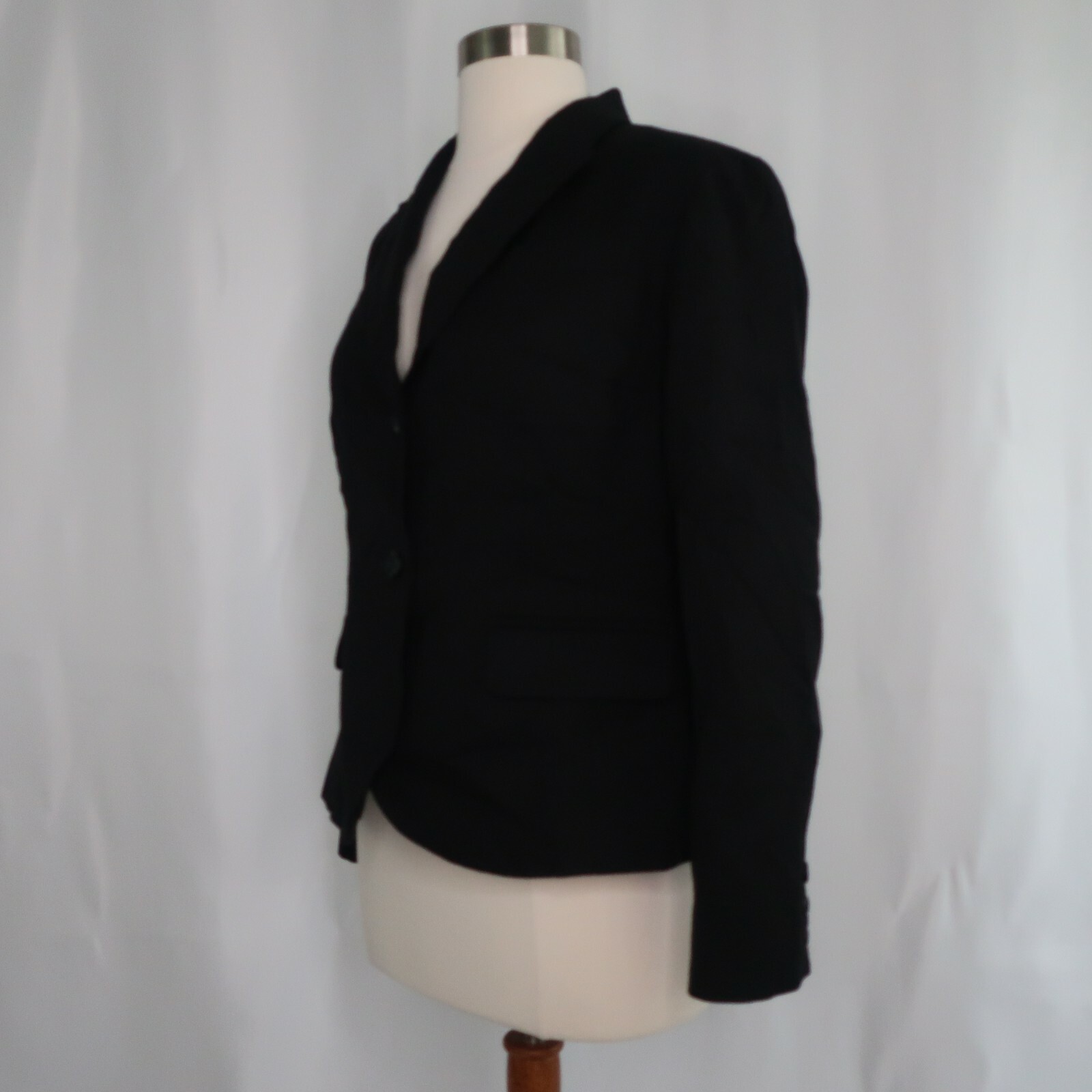 VTG Pendleton Petite Solid Black 2 Button Jacket … - image 8