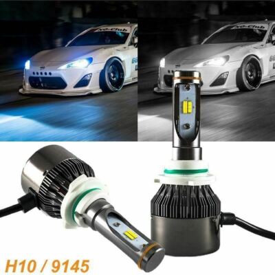 PHINLION H10 Ice Blue LED Fog Light Bulbs, 3800 Lumens Super Bright 9145 9040 9045 9140 9155 LED Fog Bulb Replacement For Car Truck Fog Lamps, 8000K Non-polarity, Pack Of 2 - Foto 2