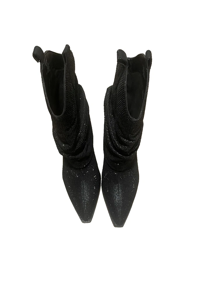 Женские ковбойские сапоги Jessica Simpson Gemorra с черными стразами - 9 М - Изображение 4 из 4