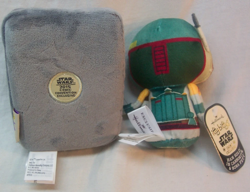 BOBA FETT HAN SOLO CARBONITE Hallmark Itty Bittys Star Wars BRINQUEDO EXCLUSIVO NOVO - Imagem 3 de 3