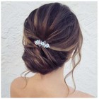 Crystal Rhinestone Hair Clip Headpiece Blue Bridal Decorative Hair Accessories