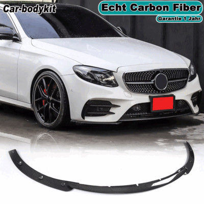 GENUINE CARBON FIBER FRONT LIP FOR MERCEDES E-CLASS W213 E200 E43 SPORT 2016-2018
