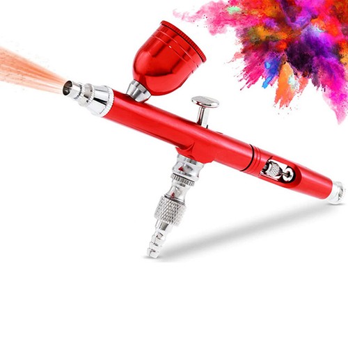 Airbrush Kit Spray Gun Pump Dual Action Air Brush Tattoo Paint Art Tool Set - Picture 8 of 14