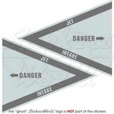 DANGER JET INTAKE LowVis RAF USAF Flugzeug Hubschrauber 75mm Sticker Aufkleber