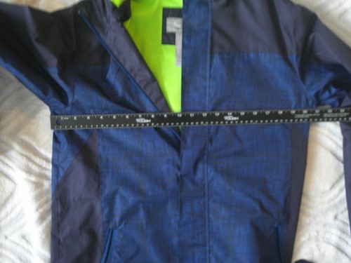 Champion Boys XL 16-18 Hooded Windbreaker Jacket Navy Green Venture Dry Outdoor - Picture 4 of 6