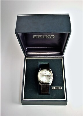 SEIKO 5 EARLY MODEL 6119-8090 21 JEWELS AUTOMATIC SILVER DIAL ST