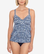  99 Swim Solutions Triple-Tier Tummy-Control Fauxkini One-Piece Swimsuit 10