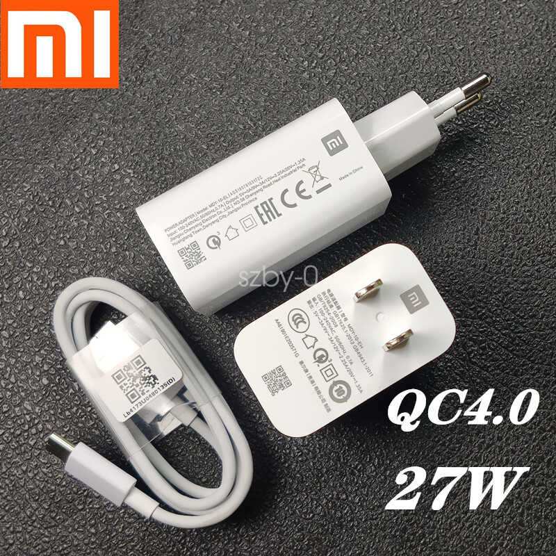 Original Xiaomi 27W Fast Charging Adapter Turbo Charge Mi 10 Redmi Note  10