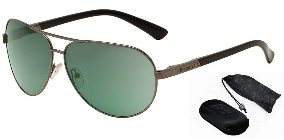 Dirty Dog Sunglasses Wicked 53174 Gunmetal Frame Green Lens half price