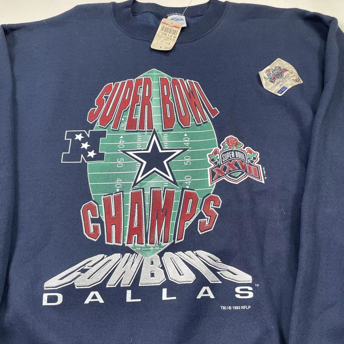 🔥VTG 1993 Super Bowl XXVII Champions Dallas Cowboys Sweatshirt Men’s XL Salem🔥