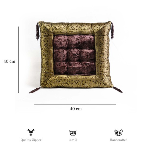 Indische Sitzpuff Sitzkissen Bodenkissen Yogakissen Orientalisches Kissen Indien - Bild 56 von 85
