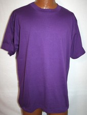 Vintage 90s ALORE Purple Blank T-SHIRT XL Single Stitch USA Made