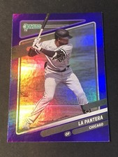 2021 Donruss Luis Robert Nickname Variation La Pantera Holo Purple Parallel #143