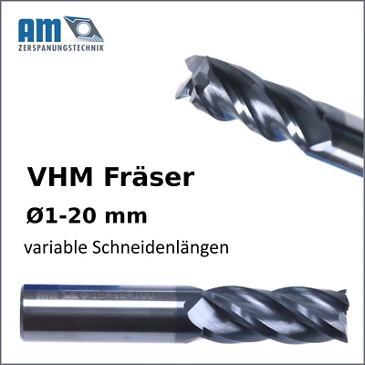 VHM Schaftfräser VHM-Fräser TiAlN HPC