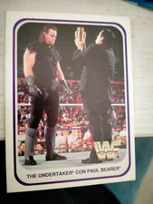 CARD THE UNDERTAKER AND PAUL BEARER  MERLIN 1991  WF NUMBER 120  UNOBTAINABLE