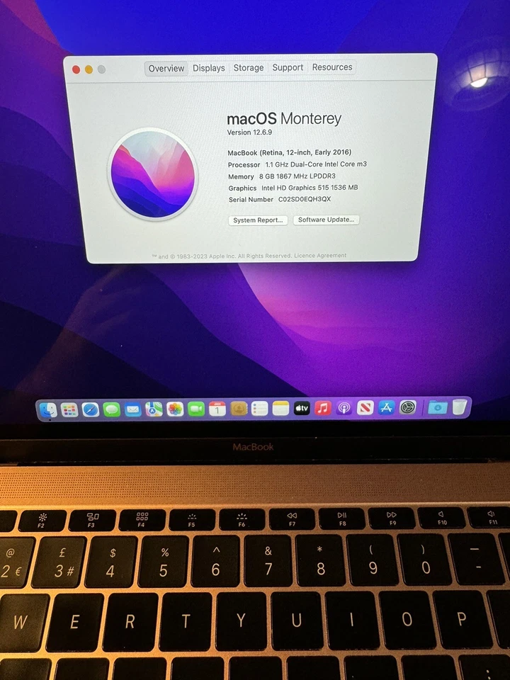 Apple MacBook 12" A1534 2016 M3 1.1GHz 256GB 8GB Retina Rose Gold. - Image 3 of 4