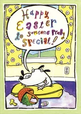 Dog on Pillow - Designer Greetings Funny Easter Card by Designer Greetings