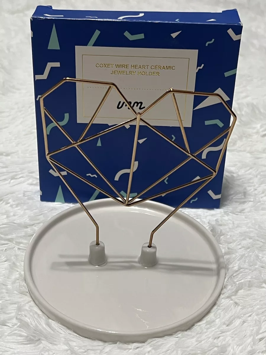 Coxet wire heart deals ceramic jewelry holder