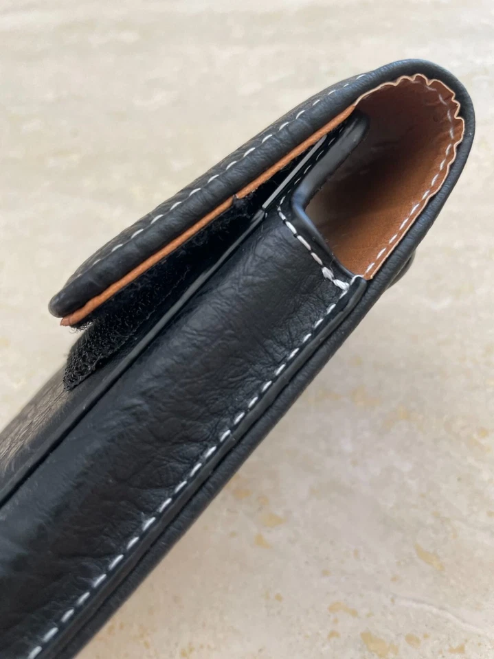 For iPhone 11 12 13 14 15 16 Genuine Leather Belt Clip Loop Holster Case Pouch - Image 4 of 4