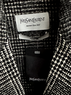 Yves Saint Laurent Black & White Blazer Size 42 | eBay