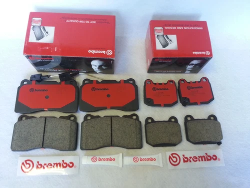 Brembo NAO Ceramic Front & Rear Brake Pads Set of 4 For 2004-2017 Subaru WRX STi