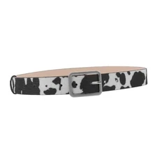 Plus Size Belt Waist Belt for Women Print Leather Belt Cow Print Belt for Jeans
