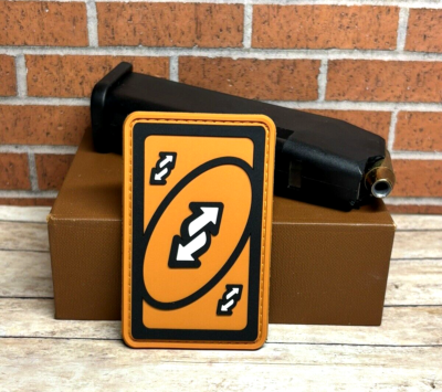 Tactical PVC Patch - Uno Reverse Card Patch - Orange Uno Reverse