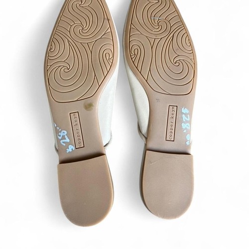 Copper Key Nude flats silver bling bow Women's size 8.5 brand new ballet flats - Picture 4 of 5
