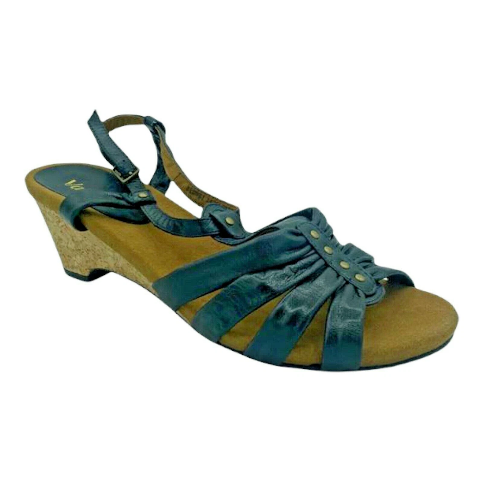 VANS VAN DAL zeppe scarpe tacco corte casual cinturino pelle sandali donna misura 6 5